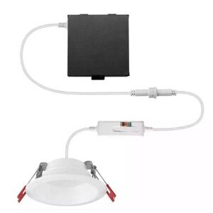 Commercial Electric Ultra Baffle Integrated LED 4in Round Canless Recessed Light